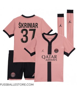 Günstige Paris Saint-Germain Milan Skriniar #37 3rd trikot Kinder 2024-25 Kurzarm (+ Kurze Hosen)